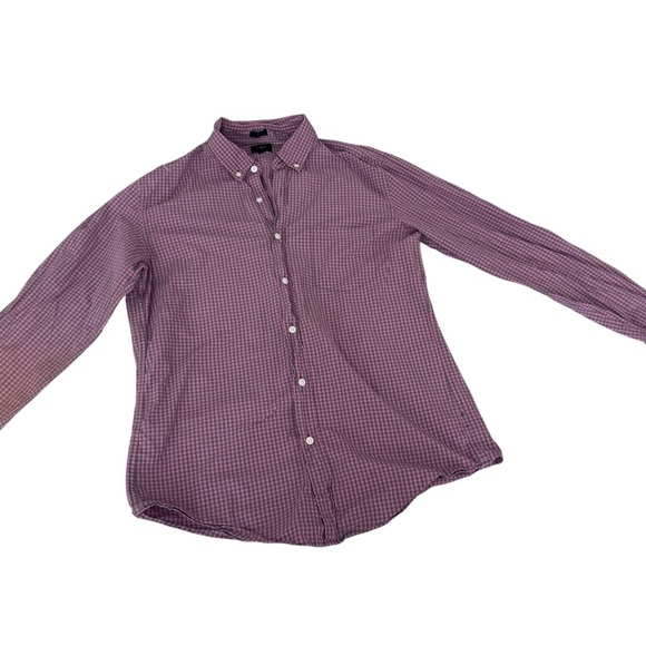 J. Crew Men's Purple Plaid Button Down Shirt - Picture 2 of 7